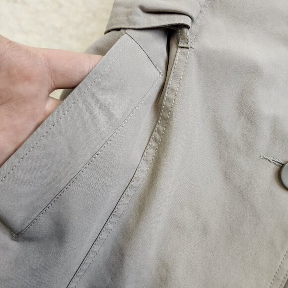 Relativty Jacket Coat Trench Sm Beige Colar Tie Waist Old Money Minimalist Clean - Picture 6 of 9